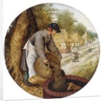 A Proverb - To Fill up the Well After the Calf has Drowned, by Pieter the Younger Brueghel