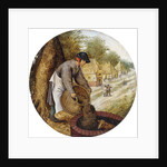 A Proverb - To Fill up the Well After the Calf has Drowned, by Pieter the Younger Brueghel