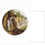 A Proverb - To Fill up the Well After the Calf has Drowned, by Pieter the Younger Brueghel