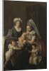 Portrait of a Lady, in an interior with her nurse and three children by Anicet-Charles Lemonnier