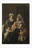 Portrait of a Lady, in an interior with her nurse and three children by Anicet-Charles Lemonnier