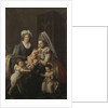 Portrait of a Lady, in an interior with her nurse and three children by Anicet-Charles Lemonnier
