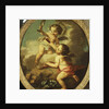 An Allegory of Love - Putti disporting in a Landscape by Etienne Jeaurat