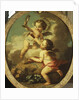 An Allegory of Love - Putti disporting in a Landscape by Etienne Jeaurat