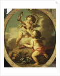 An Allegory of Love - Putti disporting in a Landscape by Etienne Jeaurat