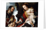 The Holy Family with the Infant St by Bernardo Strozzi