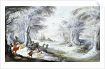 A Winter Landscape with the Massacre of the Innocents by Gysbrecht Lytens or Leytens