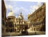 The Courtyard of the Doge's Palace, Venice, 1841 by Frederico Moja