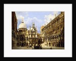 The Courtyard of the Doge's Palace, Venice, 1841 by Frederico Moja