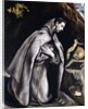Saint Francis kneeling in Meditation by El Greco