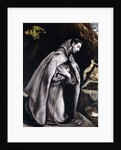 Saint Francis kneeling in Meditation by El Greco