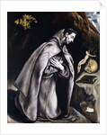 Saint Francis kneeling in Meditation by El Greco