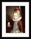 Portrait of a Girl, half length, holding a Tennis Racquet by Cornelis de Vos