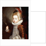 Portrait of a Girl, half length, holding a Tennis Racquet by Cornelis de Vos