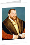 Portrait of Duke Augustus of Saxony by Lucas the Younger Cranach