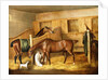 Hunters in a Stable with a Groom, 1809 by Thomas Weaver