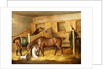 Hunters in a Stable with a Groom, 1809 by Thomas Weaver