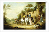 A Hawking Party Setting Out from the Steps of a Country House, 1828 by Francis Calcraft Turner