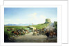 The Roman Hunt near the Tomb of Santa Cecilia, Via Appia Antiqua by Carel Max Gerlach Anton Quaedvlieg