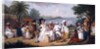 A Negro's Dance in the Island of Dominica, Fort Young beyond by Agostino Brunias