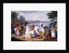 A Negro's Dance in the Island of Dominica, Fort Young beyond by Agostino Brunias