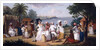 A Negro's Dance in the Island of Dominica, Fort Young beyond by Agostino Brunias