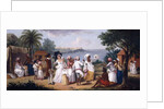 A Negro's Dance in the Island of Dominica, Fort Young beyond by Agostino Brunias