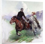Riding Hard with Two Shooters, 1919 by Frank Tenney Johnson