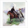Riding Hard with Two Shooters, 1919 by Frank Tenney Johnson