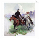 Riding Hard with Two Shooters, 1919 by Frank Tenney Johnson