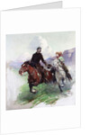 Riding Hard with Two Shooters, 1919 by Frank Tenney Johnson