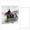 Riding Hard with Two Shooters, 1919 by Frank Tenney Johnson