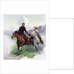 Riding Hard with Two Shooters, 1919 by Frank Tenney Johnson