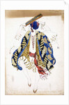 Costume design for a male dancer in 'Danse Juive', wearing knickerbockers and a turban, playing a tambourine by Leon Bakst