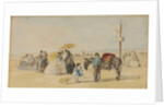 On the Beach, 1866 by Eugene Louis Boudin
