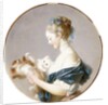 Girl Playing with a Dog and a Cat by Jean-Honore Fragonard