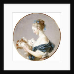 Girl Playing with a Dog and a Cat by Jean-Honore Fragonard