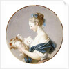 Girl Playing with a Dog and a Cat by Jean-Honore Fragonard
