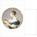 Girl Playing with a Dog and a Cat by Jean-Honore Fragonard
