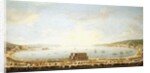 A Panoramic view of the Bay of Naples, with the Royal Procession to Piedigrotta by Antonio Joli