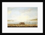 A Panoramic view of the Bay of Naples, with the Royal Procession to Piedigrotta by Antonio Joli