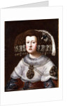 Portrait of Queen Mariana of Austria, small half-length by Diego Rodriguez de Silva Velazquez