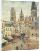 Rue de l'epicerie at Rouen, on a Grey Morning, 1898 by Camille Pissarro