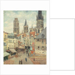 Rue de l'epicerie at Rouen, on a Grey Morning, 1898 by Camille Pissarro