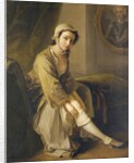 Young woman in a fawn dress by Philippe Mercier