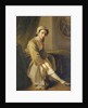 Young woman in a fawn dress by Philippe Mercier