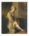 Young woman in a fawn dress by Philippe Mercier