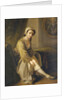 Young woman in a fawn dress by Philippe Mercier