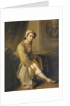 Young woman in a fawn dress by Philippe Mercier