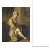 Young woman in a fawn dress by Philippe Mercier